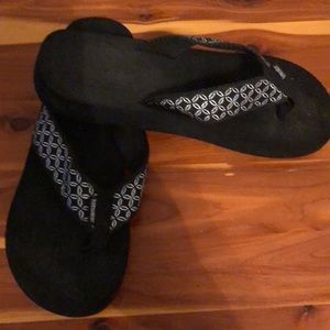 Tidewater flip flops 10 black/silver strap